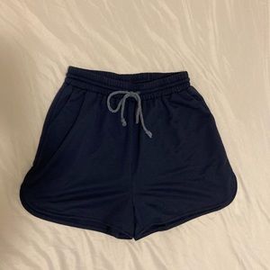 They are blue shorts, size large